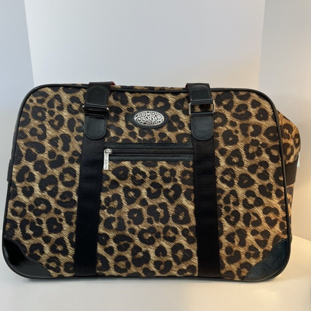 Brighton Africa Stories~ Travel Carry-On~ Weekender Bag~Wheeled~ Handle~ Leopard